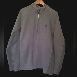Men's Spyder Core 1/4 Zip Sweater Size XXXL Black and Dark Grey EUC